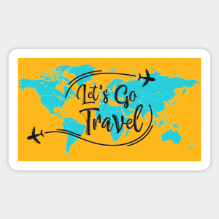 Lets Go Travel - Vacation Quotes Sticker